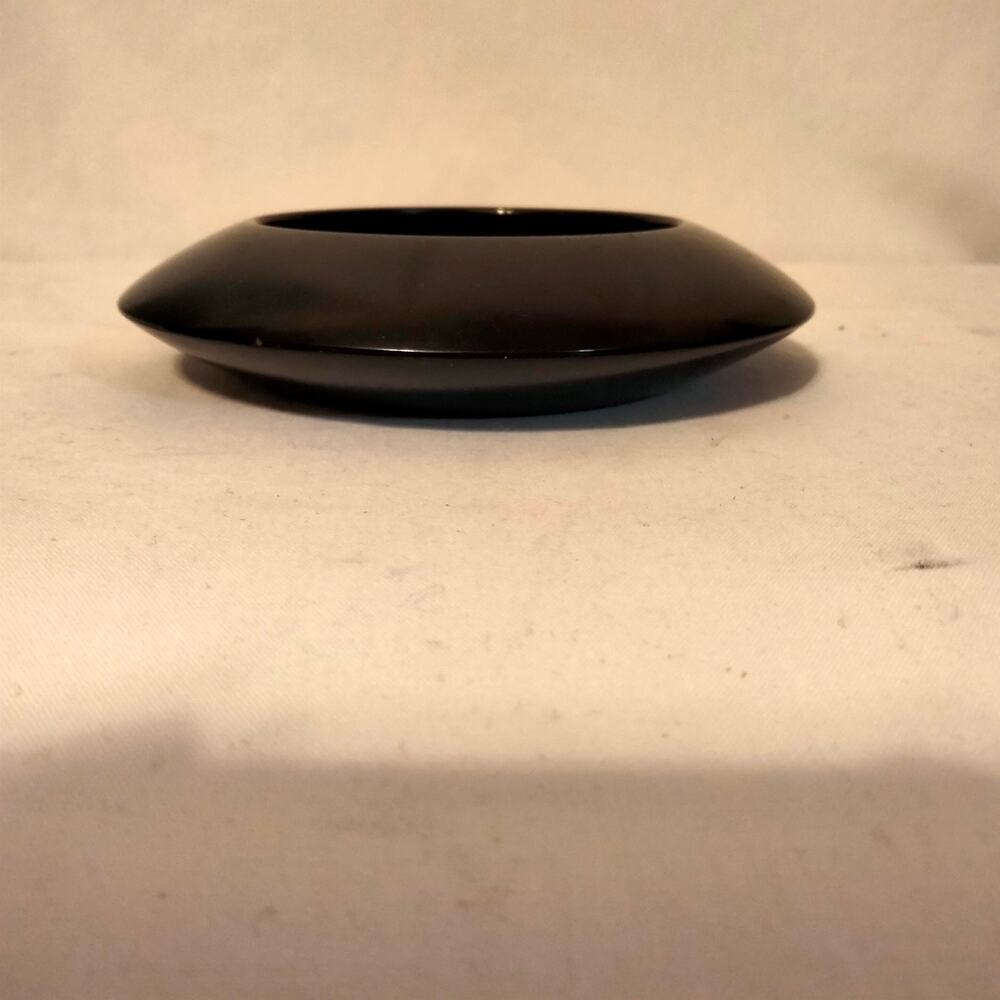 Iris Apfel & Bajalia Black Disc Saucer Shaped Bangle Bracelet